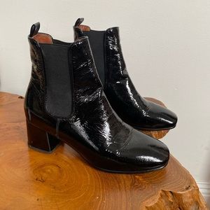 No.6 store clogs Black Patent leather boots 6.5 7